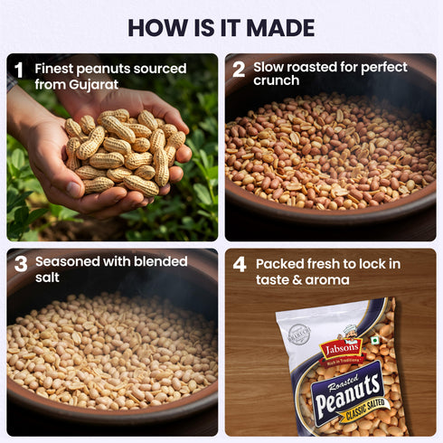 Jabsons Foods Classic Salted Roasted Peanuts