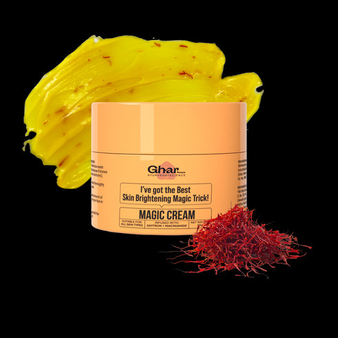 Ghar Soap Magic Cream With Saffron | Niacinamide For De-Tan | Skin Brightening