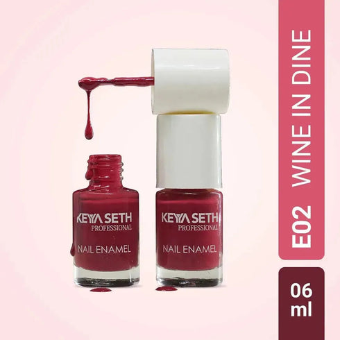 Keya Seth Aromatherapy Wine N Dine Long Wear Nail Enamel Enriched with Vitamin E & Argan oil