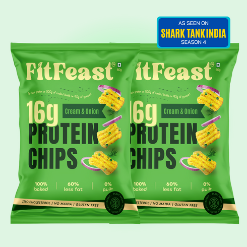 Fitfeast Protein Chips Cream & Onion x 2