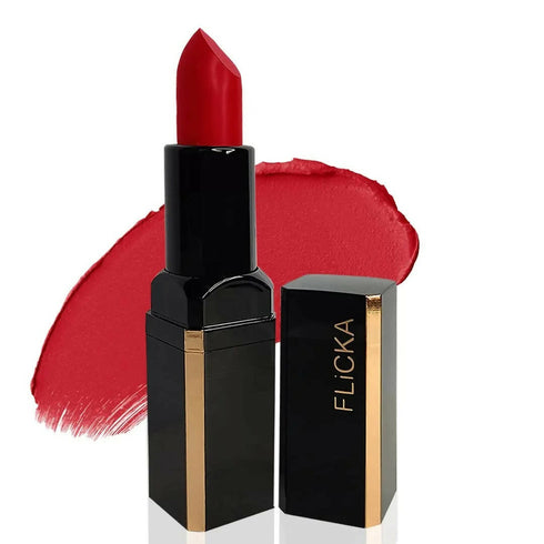 FLiCKA Lip Poetry Matte Lipstick Shade 01 Twinkle Twinkle | Crimson Red