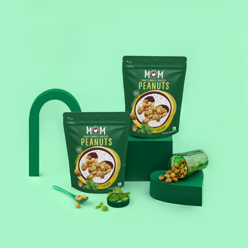 Mom's Roasted Pudina Peanuts