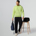 XYXX Pulse French Terry Cotton Blend Oversized Hoodie And Sweatpants Co Ord Set Lime Green And Pitch Black