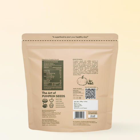 Nourish You Pumpkin seeds | Zinc Rich | Magnesium Rich