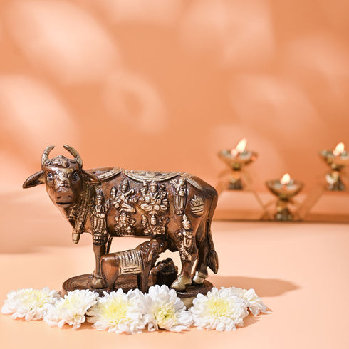 Samskara Home Punyakoti Cow And Calf Idol