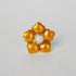 Pure Silver Enamel Yellow Flowers 6g (Pack of 2)