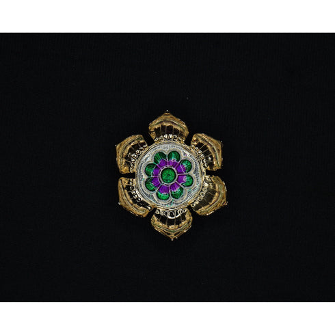 Pure Silver Gold Coated Lotus Stand 6.79g