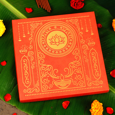 Servdharm Pure Brass Lakshmi Diya Gift Set | Set of 9 Diyas