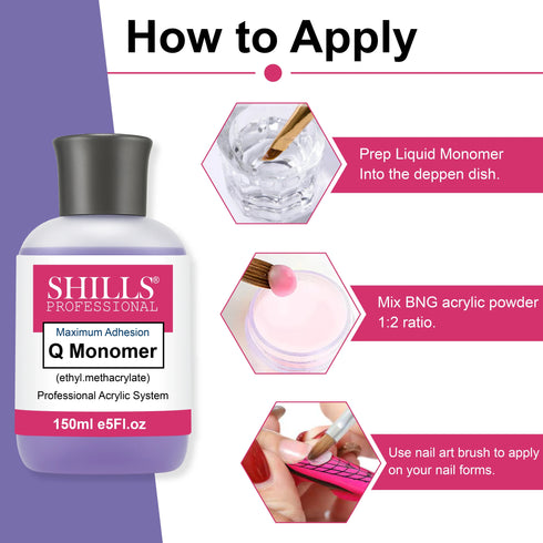 Shills Professional Professional Acrylic System Monomer 150ml (Purple)