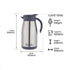 Dubblin Cafe Stainless Steel Double Wall Vacuum Insulated Thermos Flask