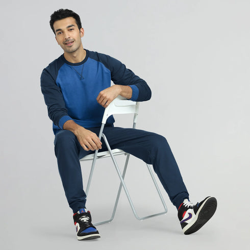 XYXX Quest French Terry Cotton-Blend Sweatshirts Atlas Blue