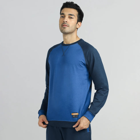 XYXX Quest French Terry Cotton-Blend Sweatshirts Atlas Blue
