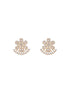 Gold Plated White AD Zircon Studded Long Haram Chain Jewellery Set