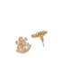 Gold Plated White AD Zircon Studded Long Haram Chain Jewellery Set