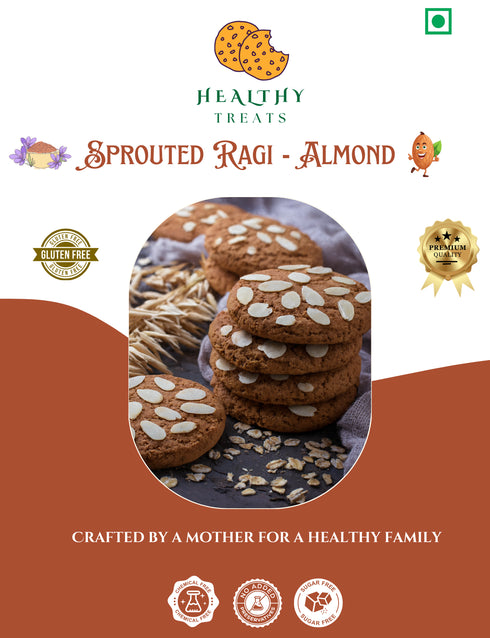 Sprouted Ragi Almond Cookies