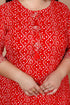 Miravan WomenS Plus Size Festive Wear Red Bandhani Printed Straight Kurta
