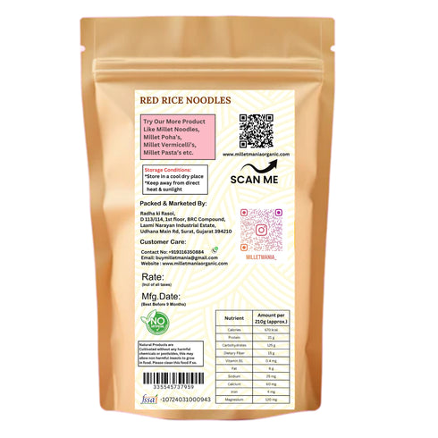 Millet Mania Red Rice Noodles