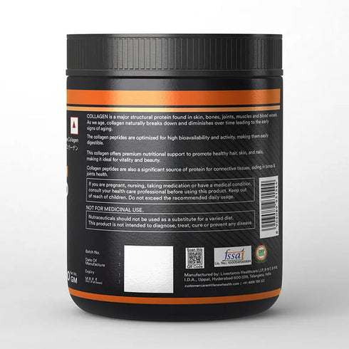 Inlife Hydrolyzed Collagen Peptides Powder | orange