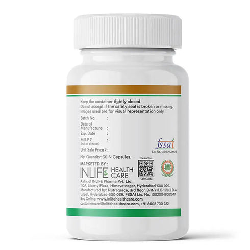 Inlife Vitamin D3 5000 IU Capsules Without Gelatin