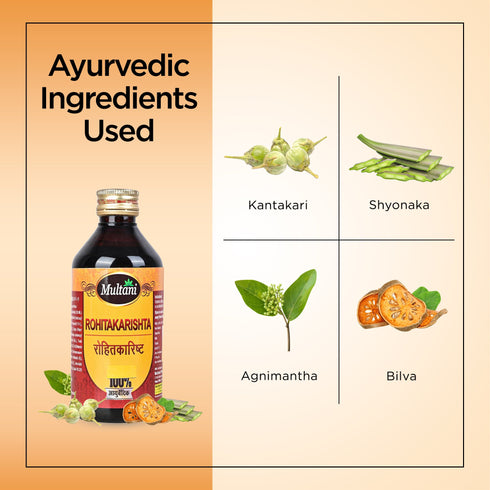 Multani Pharmaceuticals Limited Multani Ayurvedic Rohitkarishta Syrup Helpful In Splenomegaly Enlarged Spleen