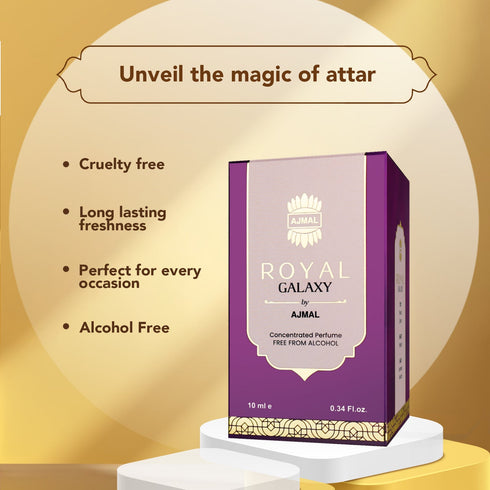 Ajmal Perfumes India ROYAL-GALAXY Non-Alcoholic Attar for Unisex