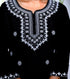 Miravan Womens Black Embroidery Straight Kurta with Palazzo and Dupatta
