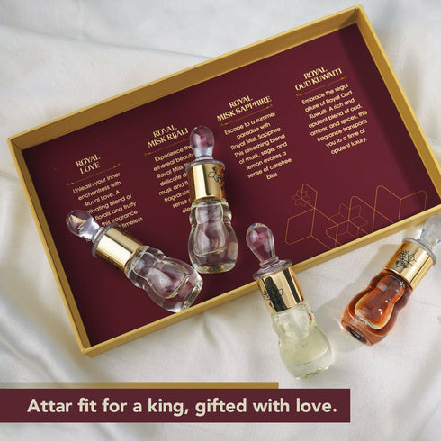 Ajmal Perfumes India ROYAL Non-Alcoholic Attar Giftpack for Unisex