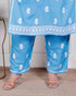 Miravan Womens plus size Blue Embroidered Kurta with palazzo