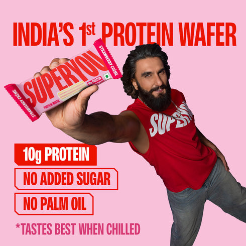 Superyou Strawberry Creme Protein Wafer