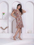 Miravan Women Empire Waist Beige mini Length Dress