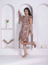 Miravan Women Empire Waist Beige mini Length Dress