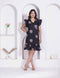 Miravan Women Empire Waist Black mini Length Dress