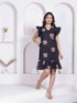 Miravan Women Empire Waist Black mini Length Dress