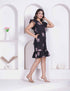Miravan Women Empire Waist Black mini Length Dress