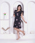 Miravan Women Empire Waist Black mini Length Dress