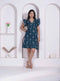 Miravan Women Empire Waist Blue mini Length Dress
