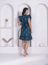 Miravan Women Empire Waist Blue mini Length Dress