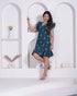 Miravan Women Empire Waist Blue mini Length Dress