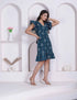 Miravan Women Empire Waist Blue mini Length Dress