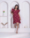 Miravan Women Empire Waist Maroon mini Length Dress