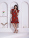 Miravan Women Empire Waist Rust mini Length Dress