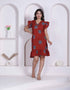 Miravan Women Empire Waist Rust mini Length Dress
