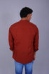 Veshbhoshaa Bluebird Men'S Short Kurta In Red - 100% Pure Cotton