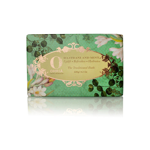 Ohria Ayurveda Raatrani & Mint Bathing Bar