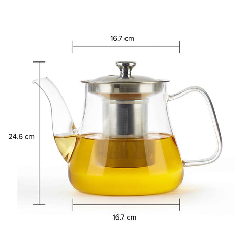 Vahdam Tea Radiance Glass Tea Pot With Infuser