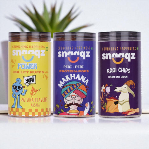 SNAAQZ Ultimate Healthy Snacking Combo (Pack of 3)