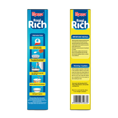 Manna Foods Baby Cereal Sprouted Ragi & Pulses 6 months + 200g