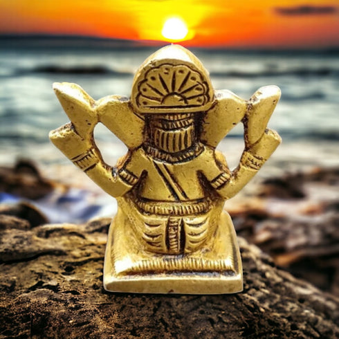 Tamas Lord Ganapati Sitting Decorative Brass Statue/Idol