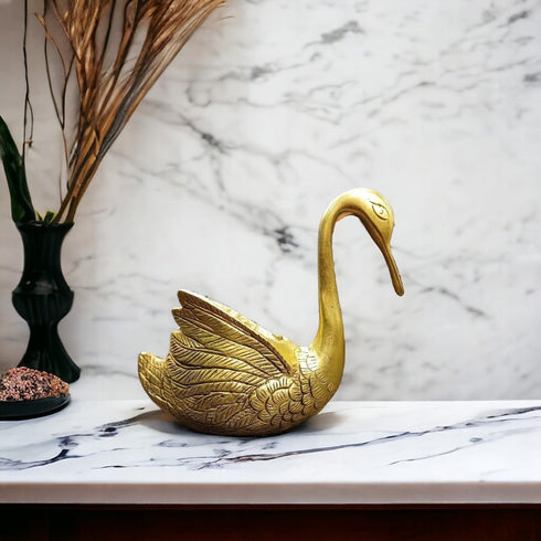 Tamas Brass Swan Home Interior Decor Item Statue/Idol