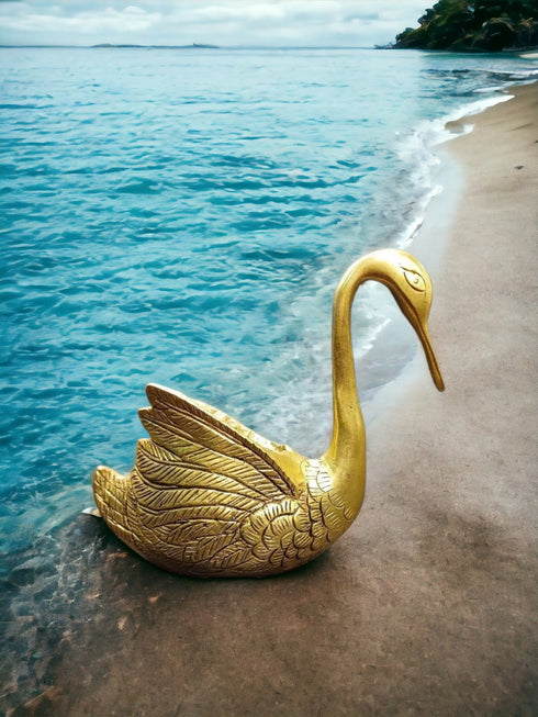 Tamas Brass Swan Home Interior Decor Item Statue/Idol